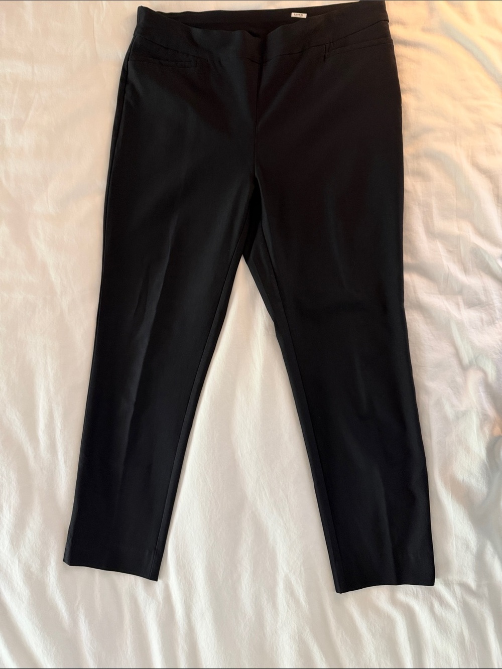 Chico's Black Cropped Ponte Slim Ankle Pants